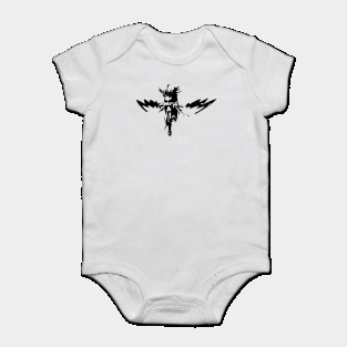 Harpy minimal silhouette white Baby Bodysuit